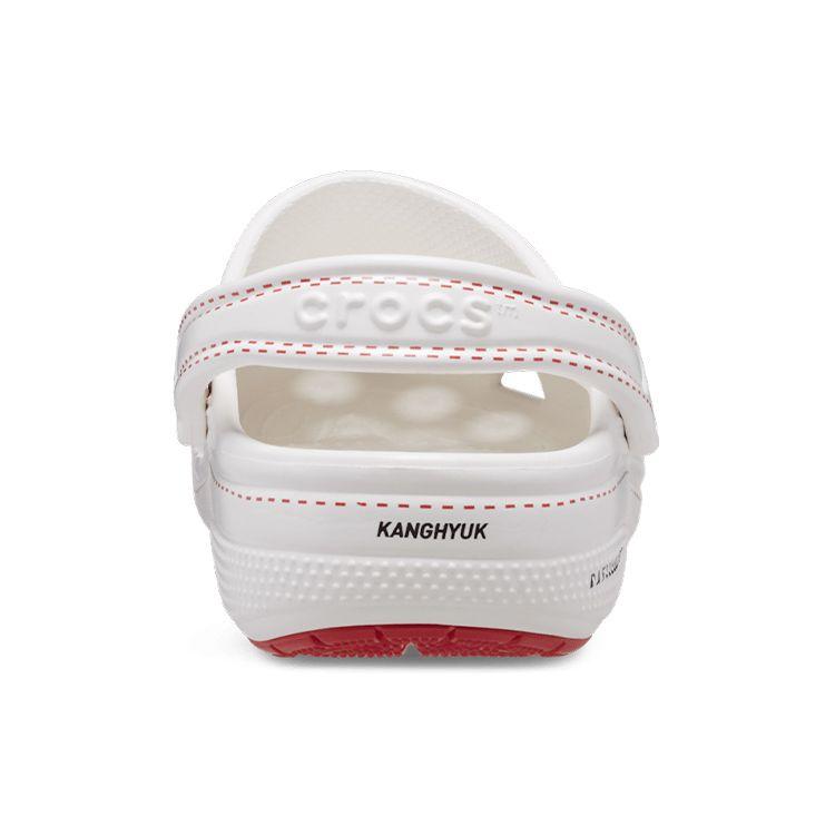 Kanghyuk x Crocs Classic Clog Белые Унисекс Кроссовки Ярко-красные 208475-100