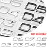 3D ABS Letters Decals for For Volvo D2 D3 D4 D5 D6 D7 D8  Car Rear Trunk Tailgate Side Fender Badge Emblem Sticker Decoration