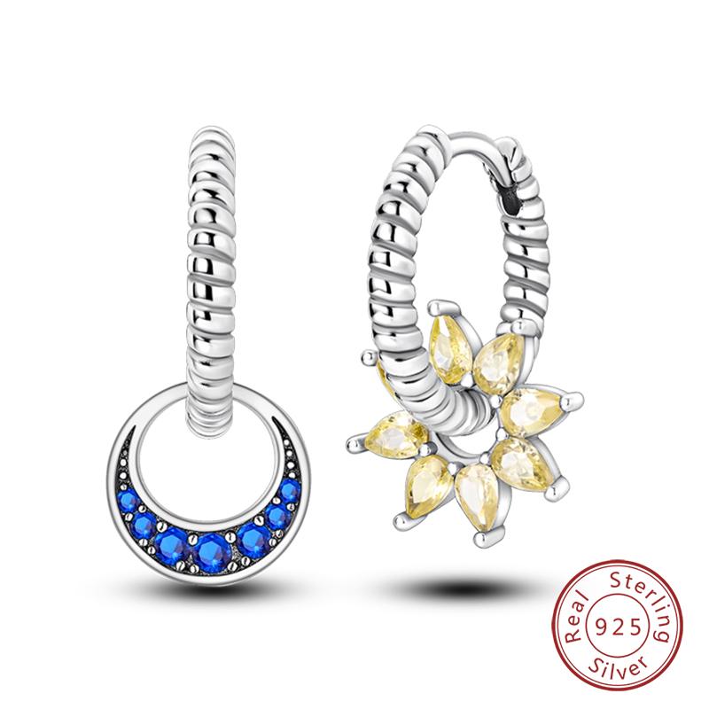Серьги-тюльпаны из стерлингового серебра 925 пробы для женщин, двойные серьги-кольца в виде бабочки из кубического циркония, изящные помолвочные украшения