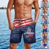 Мужские повседневные модные шорты с принтом в честь Дня независимости, мужские свободные дышащие шорты с принтом