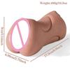2-in-1Teeth Oral Vaginal Anal Insertion Male Prostate Orgasm Cup Deep Throat Silicone Vibrator Action Masturbation Adult Sex Toy
