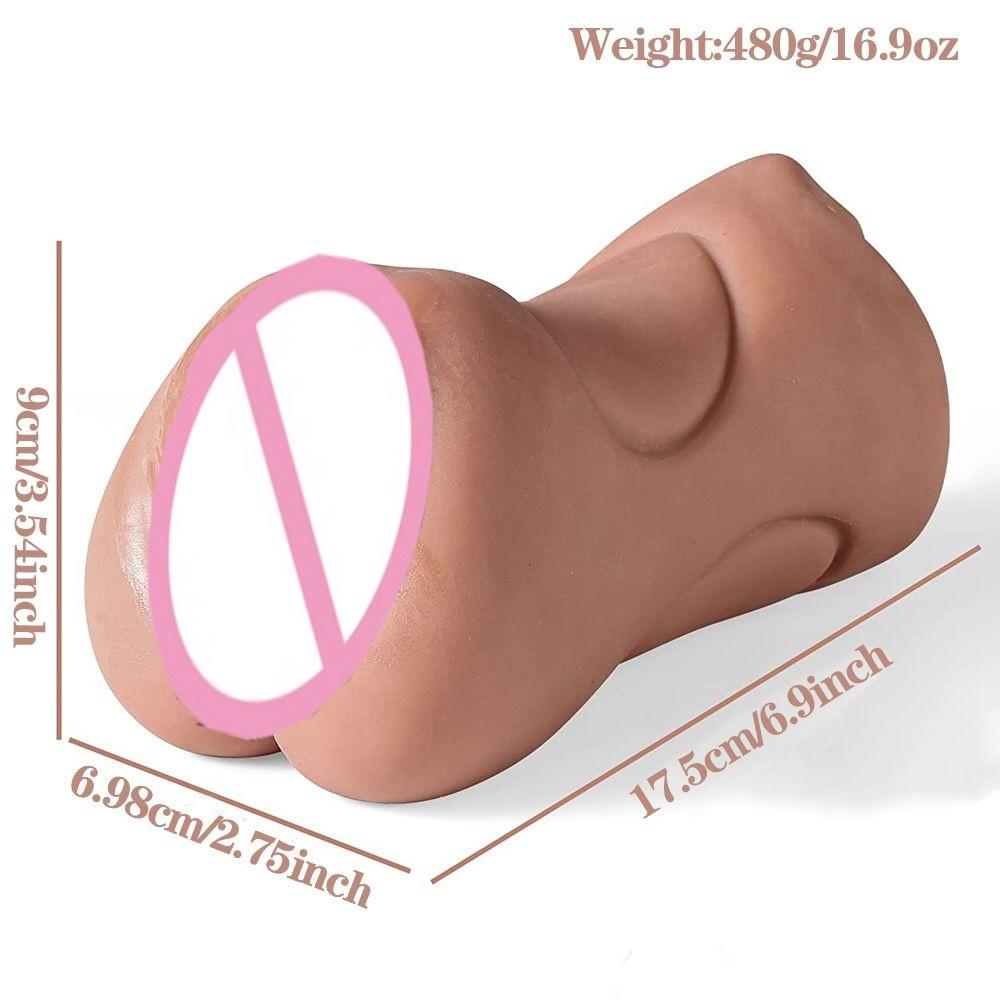 2-in-1Teeth Oral Vaginal Anal Insertion Male Prostate Orgasm Cup Deep Throat Silicone Vibrator Action Masturbation Adult Sex Toy