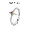 MODIAN Женские кольца на палец из стерлингового серебра 925 пробы с нестандартным модным дизайном, ослепительные прозрачные обручальные украшения с фианитом Anel