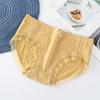 Bubble Pants Seamless Seamless Graphene Bare Ammonia Breathable Mid Waist Briefs Solid Color Lace Knickers Women's Triangle Panties