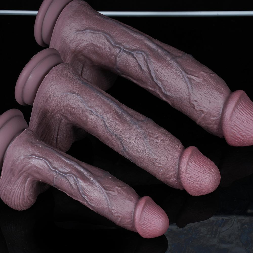 Силиконовый реалистичный дилдо с присоской - Реалистичная игрушка в виде пениса для женщин, Прочное основание для использования без рук, Взрослая секс-игрушка