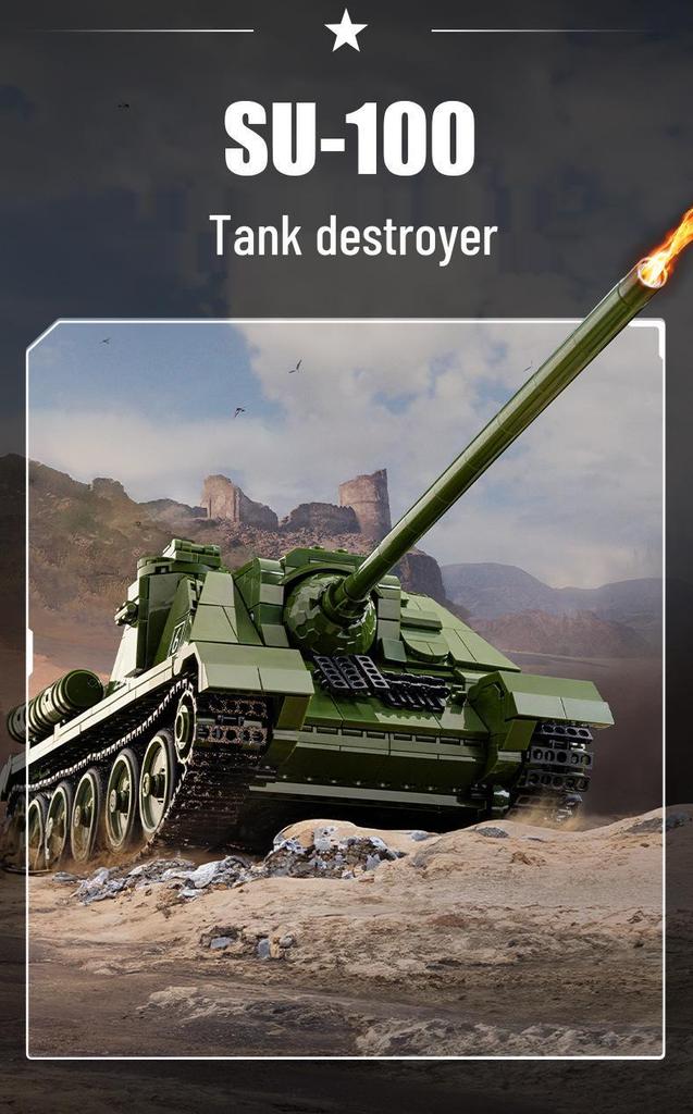Cross-Compatible Lego WW2 Tiger T28 Heavy Battle Tank Fighter Building Blocks for Kids