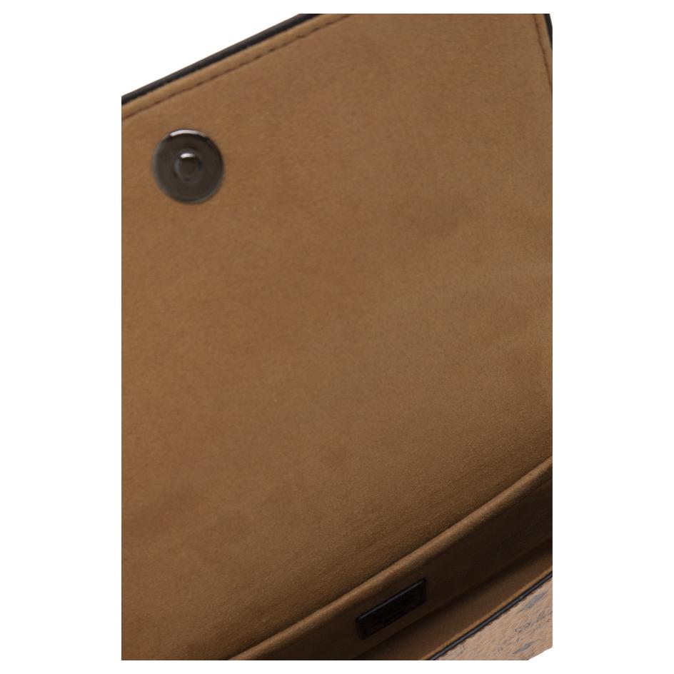 MCM Visetos Canvas Crossbody Bag with Adjustable Strap & Metal Logo Plaque for Daily & Travel Use