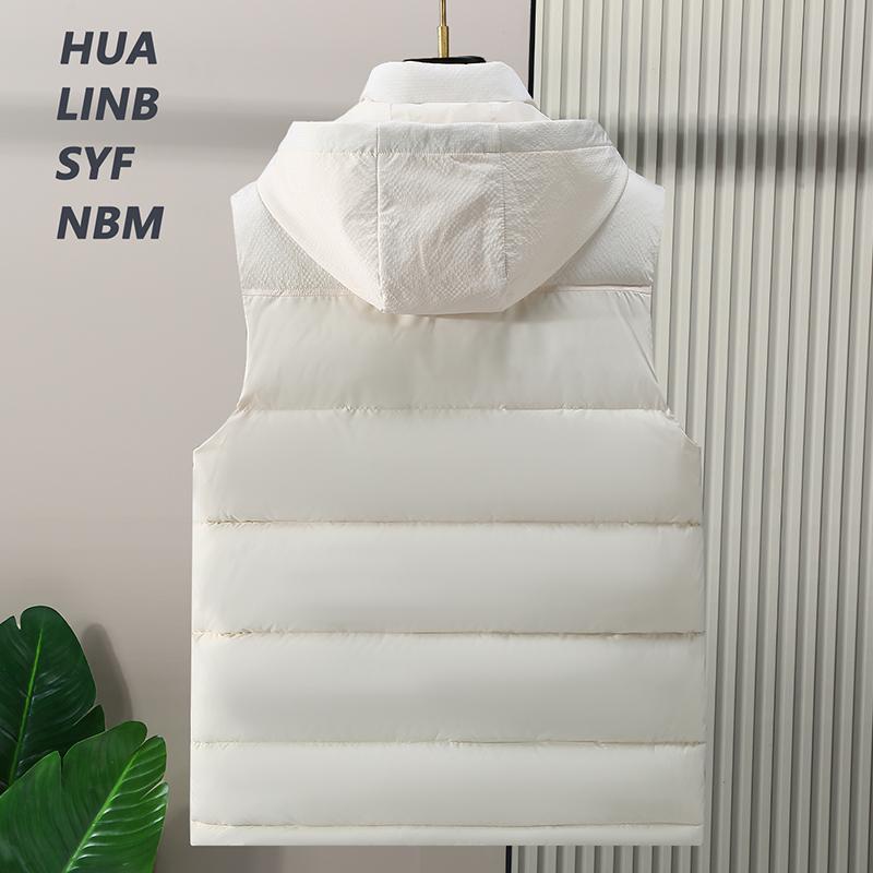 Plus Size S-8XL Autumn Sleeveless Jackets Men Waistcoat New Fashion Men's Warm Vest Hooded Korean Style Padded Coats