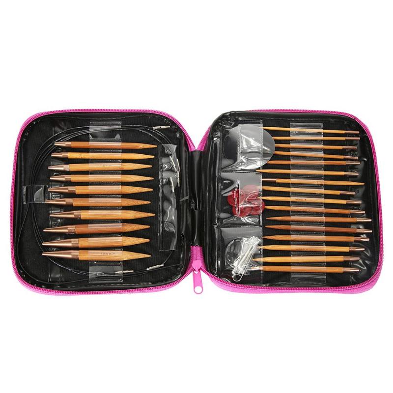 13 размеров сменные алюминиевые круговые спицы кольцо набор крючок пряжа бытовые швейные вязальные спицы крючки с сумками