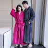 Autumn and Winter Bathrobe Thickened Couple Nightgown Bathrobe Flannel Ladies Men's Bathrobe Pajamas