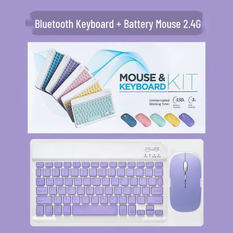 Bluetooth-клавиатура для iPad, телефона, планшета – 10-дюймовая, перезаряжаемая, совместимая с Apple, для настольного ввода