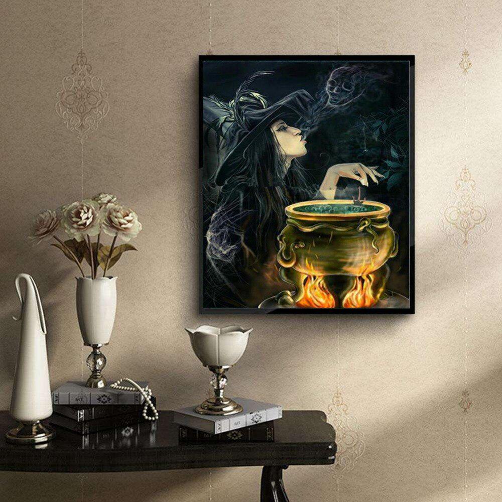 5D DIY Diamond Painting "Devil & Witch" Diamond Embroidery Cross Stitch Mosaic Painting