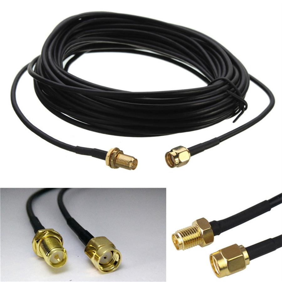 6M RG174 SMA Male To Female Extension Cable Copper Wire for Coax Coaxial Wi-Fi WiFi Network Card Router Antenna