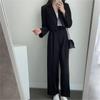 Костюм пальто женский весенне-осенний новый корейский черный повседневный маленький костюм женский костюм из 2 предметов