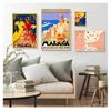 Canvas Paintings Vintage Pictures Kraft Posters Coated Wall Stickers Home Decoration Gift Spanish Harbour City Malaga Travel