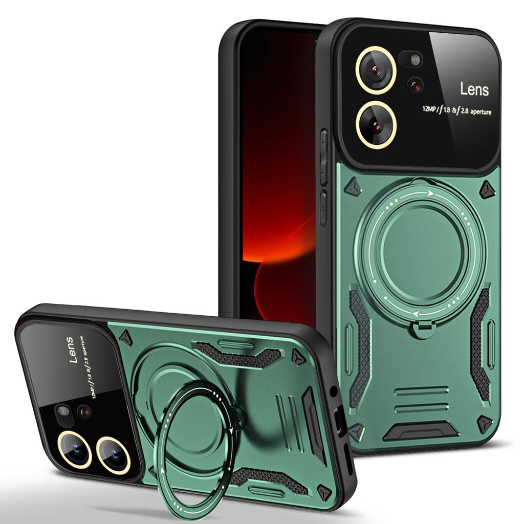 Magsafe Wireless Charging Armor Case For Xiaomi Mi 11T 12T 13T Pro 11 12 13 T Magnetic Ring Bracket Lens Protection Cover