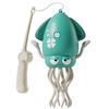 Dancing Squid Toy for Babies, Electric Toy with Music & LED Lights, Automatic Obstacle Avoidance, USB Rechargeable, Includes Fishing Pole, Pretends