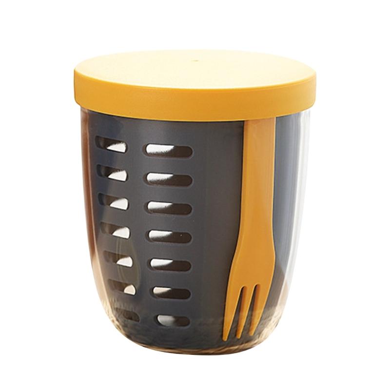 600ml Practical Picnics Storage Bucket Plastic Cup Seal Salad Cup for School