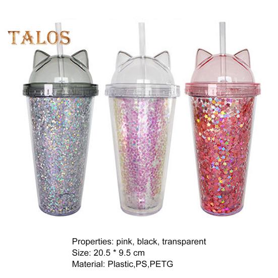 Соломенная чашка без запаха, большая емкость, легкий вес, отличная соломенная чашка для питьевой воды с блестками для дома