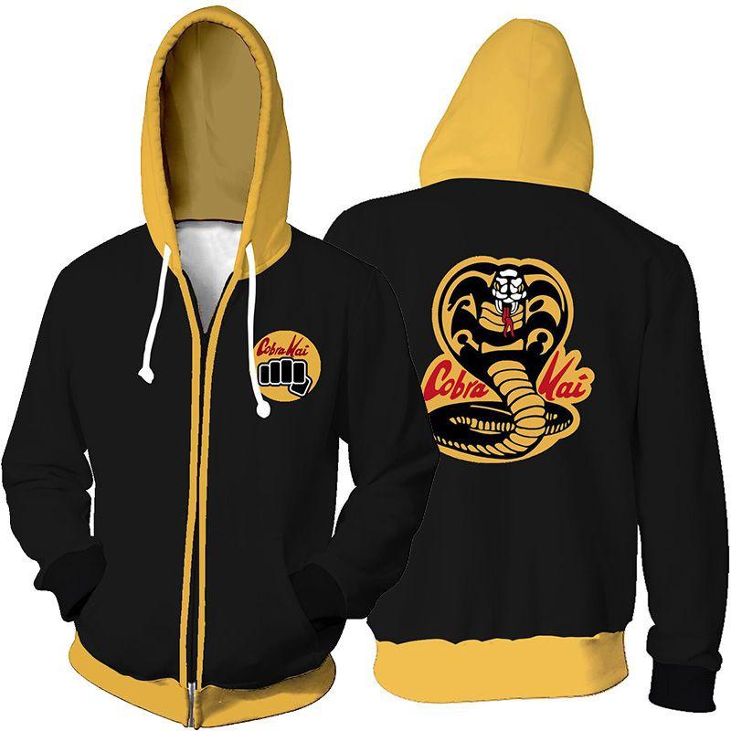 Breathable Karate Kid Val Armorr 3d Hoodie Jacket With Kangaroo Pocket