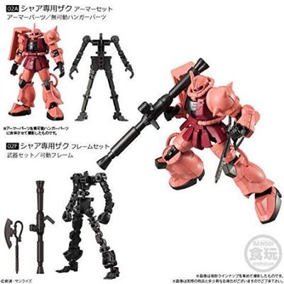 Мобильный костюм Гандам G Frame 03 MS-06S Чар'с Заку II (Комплект брони 08A + комплект рамы 08F) Конфеты ТойЖевательная резинка