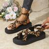 Women Sandals New Summer Flat Casual Designer Shoes for Women Outdoor Leopard Beach Platform Sandals Sandalias De Mujer