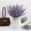 Artificial Lavender Flower 36cm/14inch Plastic Flower Flocked Lavenders UV Resistant for Windows Box Garden Porch Decor