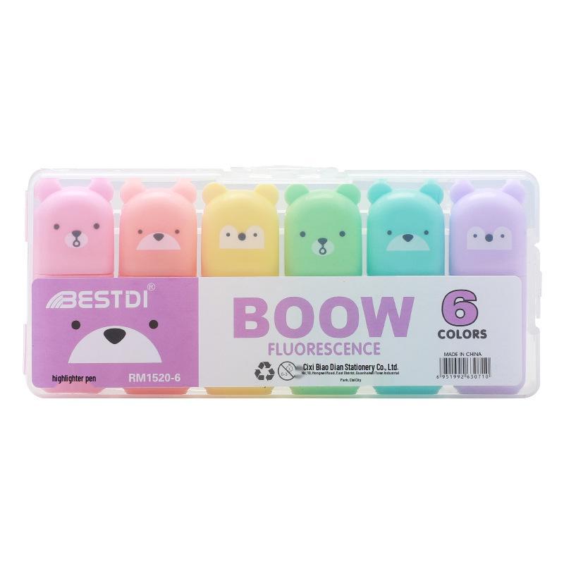 Punctuation Mini Highlighter Set: Eye-Protecting, Fluorescent Macaron Pens for Students
