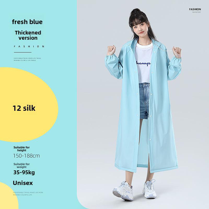 Прозрачный ЕВА цельный дождевик для взрослых и детей - Легкий, Портативный и Модный