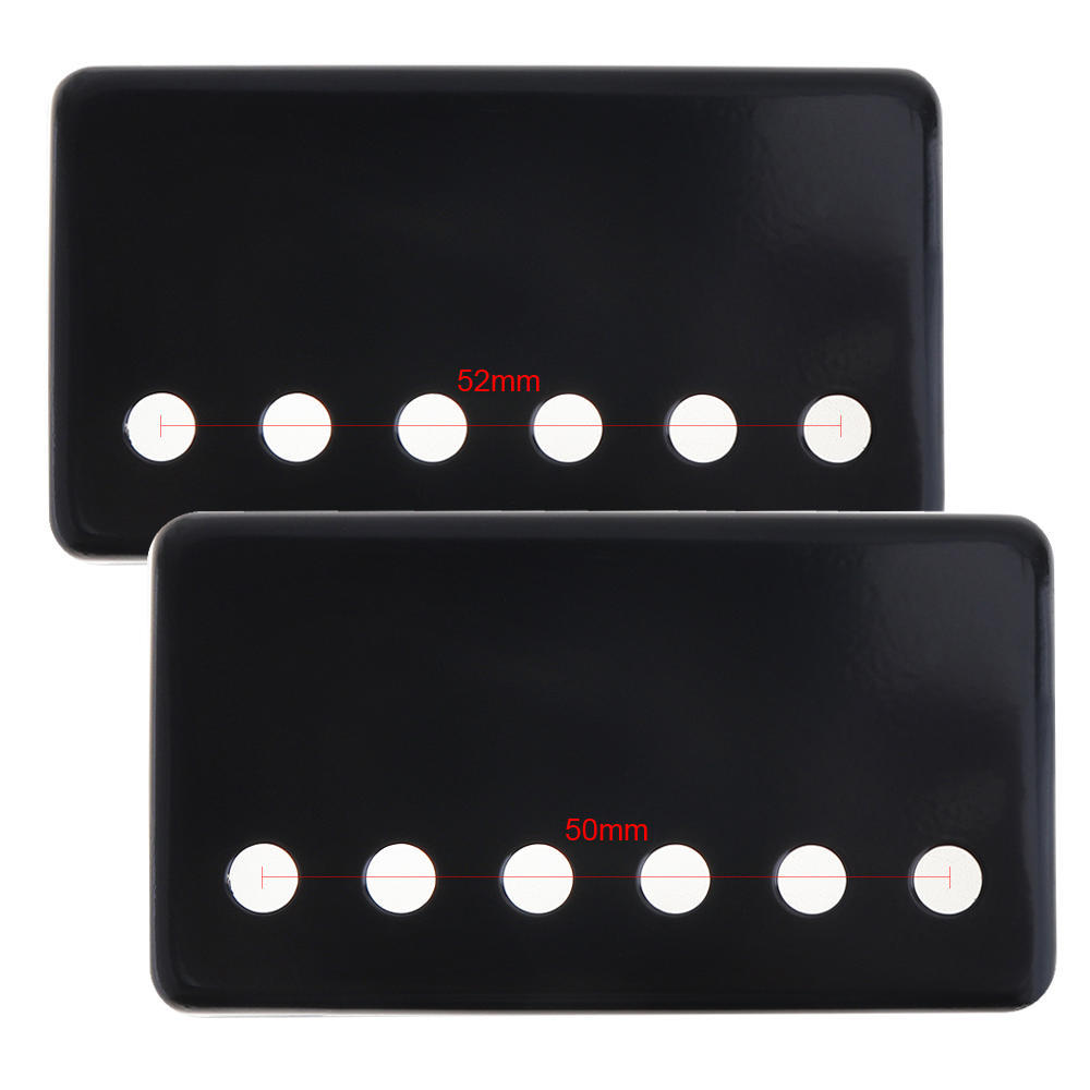 2pcs/set Metal Guitar Humbucker Pickup Cover 50 / 52mm for LP Guitar 2 Colors Optional