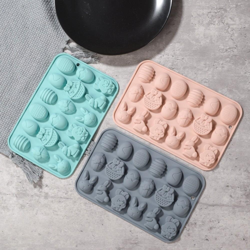 Cartoon Rabbit Shape Easter Silicone Mold Multifunctional Non-stick Baking Mould DIY Soft DIY Candy Mold Candy Making