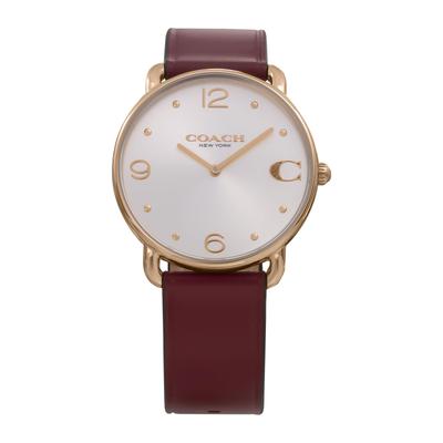 Часы ELLIOT Silver Dial Quartz Daily Waterproof Mineral Glass 36mm 14504204 Red [Coach] Женские [Товар]