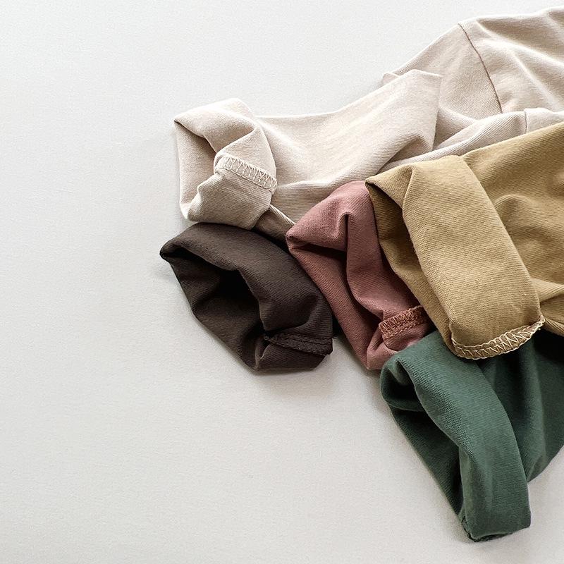 Children's Five-Color Cotton T-Shirt ~ 2025 Spring/Autumn Korean Forest Style for Girls.