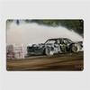 Hoonicorn Drift Car Metal Sign Wall Mural Living Room Customize Wall Decor Tin Sign Poster