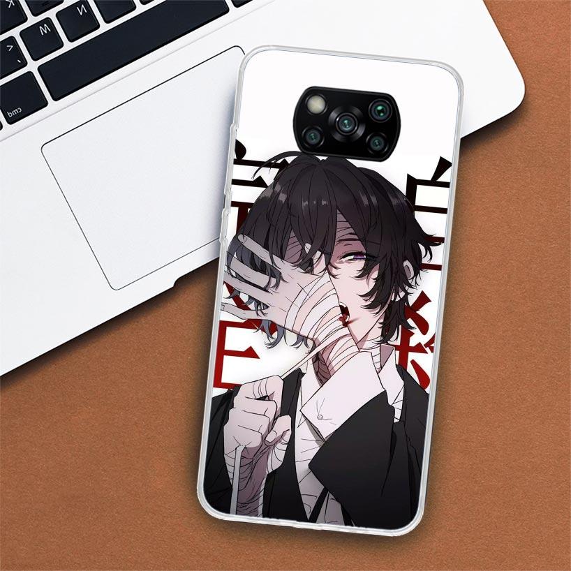 Чехол для телефона Bungo Stray Dogs Dazai для Xiaomi Poco X3 Nfc X4 ​​GT X5 Pro M5S M4 M3 M2 F5 F4 F3 F2 F1 Mi Note 10 Fundas Shell