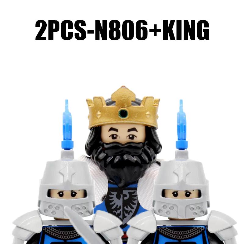 MOC Средневековый Король Строительные Блоки Армия Замок Ворон Красный Лев Черный Орел Рыцарь Фигурки Солдат Мечи Щит Оружие Кирпичики Игрушки