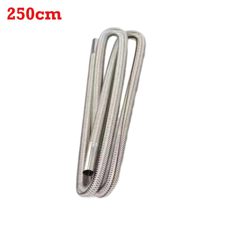 60/100/120/150/200/250/300cm Stainless Steel Spiral Exhaust Pipe Air Diesel Parking Heater Gas Vent Hose Car Truck Tailpipe