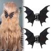 1/2Pcs Gothic Style Bat Hair Claw Spooky Goth Bats Wings Hairpin Women Halloween Metal Hair Accessories
