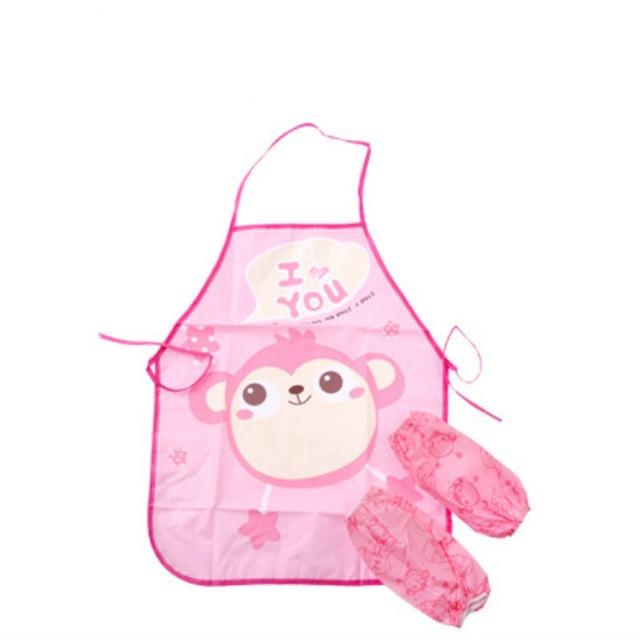 Фартук 4 цвета милый младший шеф-повар дети без рукавов животное водонепроницаемый рисунок фартук рукава комплект ARI