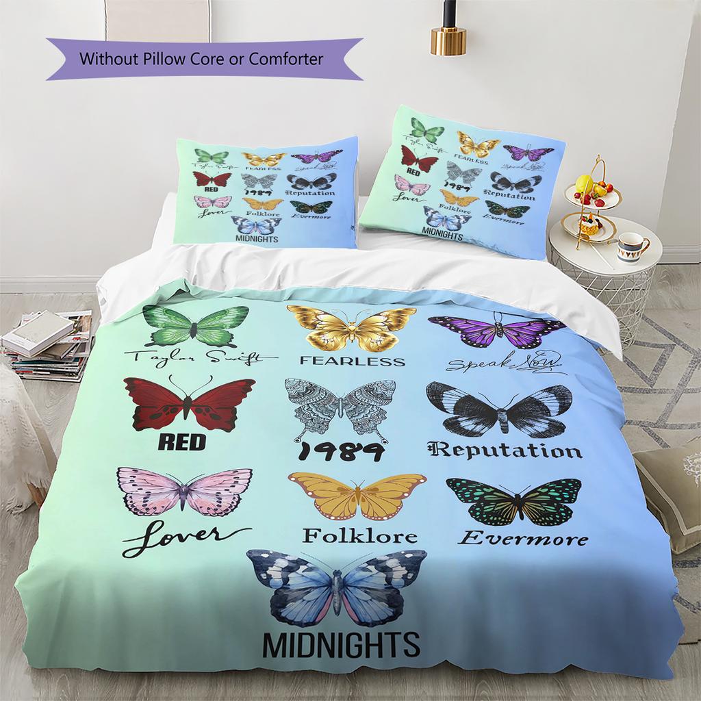 American Women Siger Pattern Bedding Quilt Set Quilt Cover Pillowcase Home Decoration Gift (1 * duvet cover + 2 * pillowcase, without core)