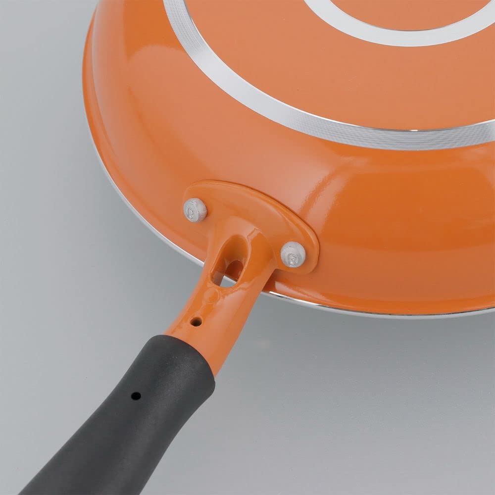 Bestco Frying Pan, 20cm, Gas Stove, Orange, 3 Million Cracks Abrasion Resistant, ND-5781