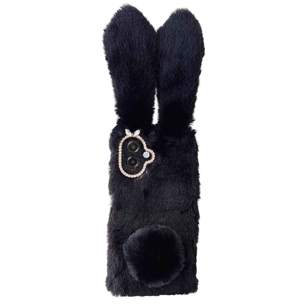 For Samsung Galaxy A07 4G Case Plush Cute Bunny Winter Fluffy TPU Phone Cover