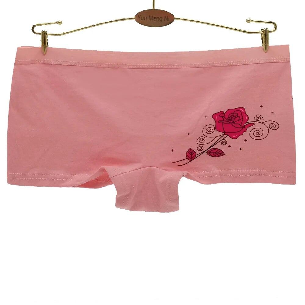 Cotton Underwear Women Girls Shorts Boxers Briefs Cute Floral Boyshorts Ladies Panties Knickers 6 Pcs/Lot