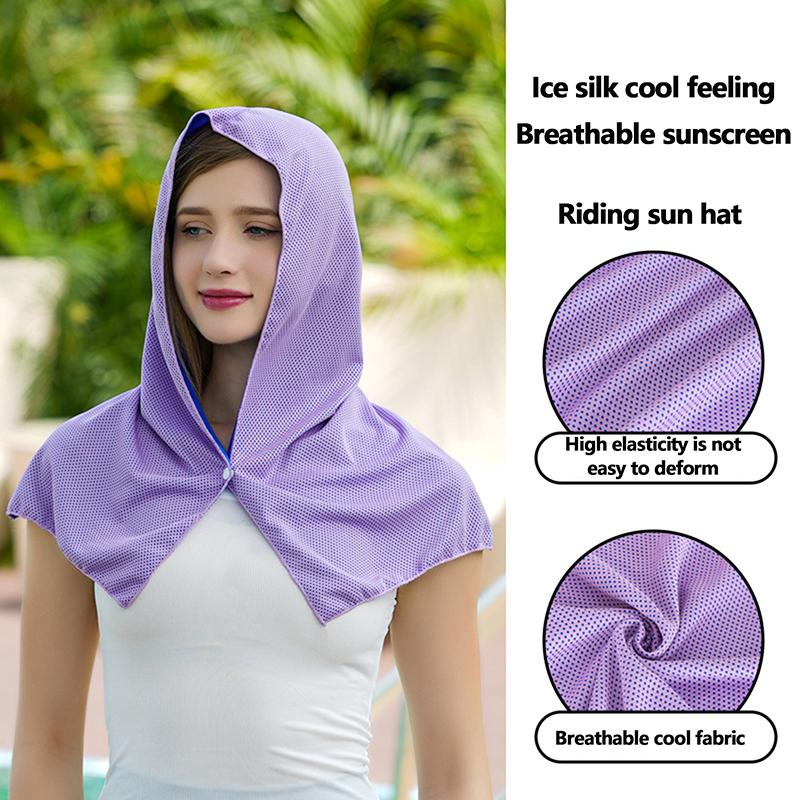 Cooling Hoodie Towel Evaporative Cool Technology Cooling Neck Wraps Comfortable Uv Protection Cold Towel For Sports Supplies