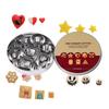 ShengHai Cookie Cutter Polygon Star Shape Mold Cutting Confectionery Handmade Baking Tools Food Grade Stainless Steel of (Set 24)