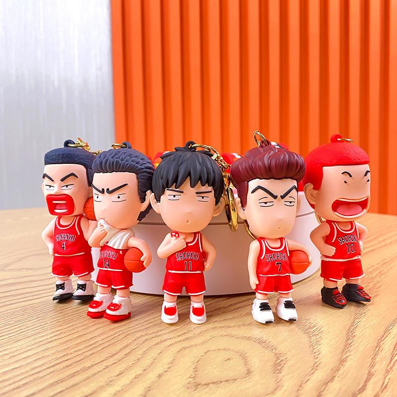 Slam Dunk Anime Keychains Sakuragi Hanamichi Cute Pendant Keyrings Ornaments Accessories Jewelry for Birthday Gifts