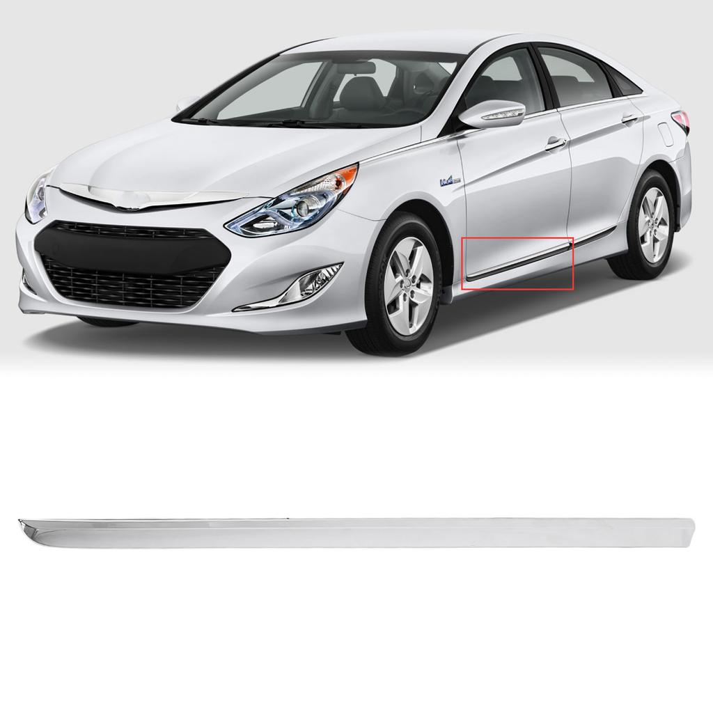 Нижняя хромированная отделка передней двери, стильная пластиковая нижняя отделка боковой двери для замены для Sonata 