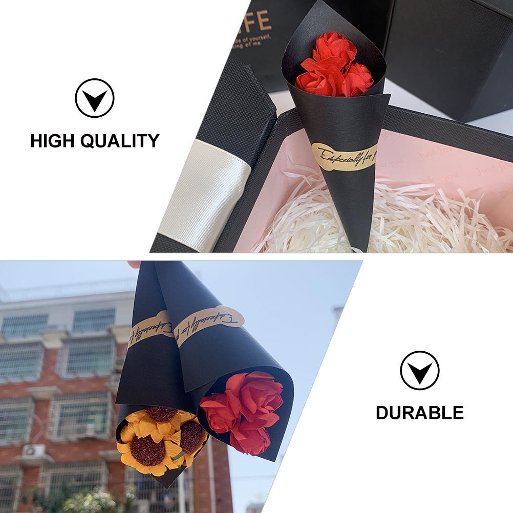 10 шт. Украшение подарочной коробки цветы букет мини роза подсолнух украшение сушеные красные свечи ребенок