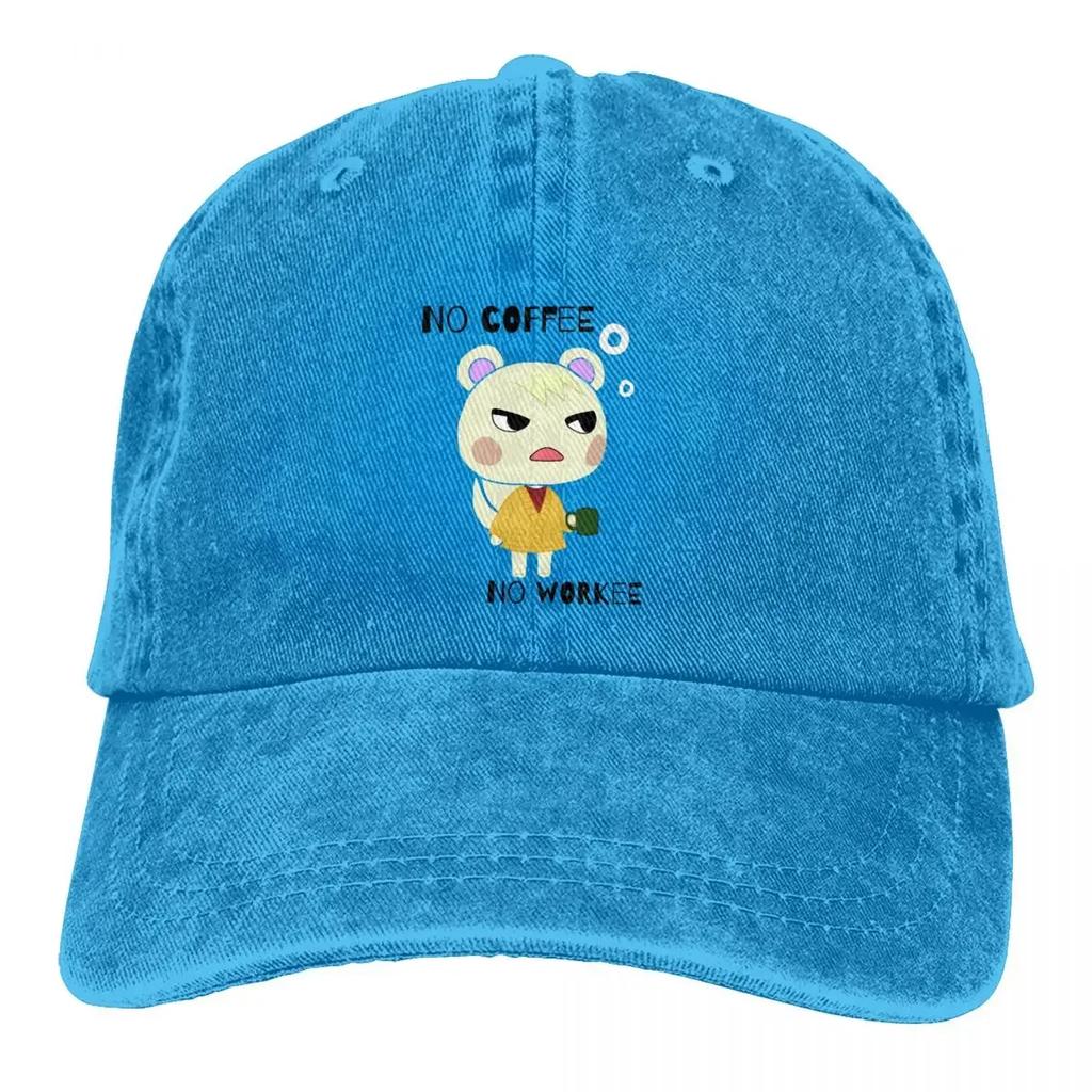 Animal Crossing Timmy Game Multicolor Hat Peaked Men Women's Cowboy Cap No Coffee No Workee Baseball Caps Visor Protect Hats