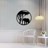 Elephant Metal Art African Animal and Tree Wall Sculptures Metal Animal Tree Art Wall Decoration Iron Art Silhouette Home Decor